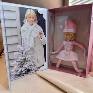 2025 Martha Stewart Martha on the Mantel Pink Holiday Elf Figure